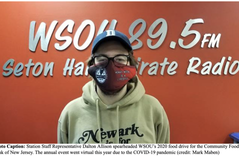 Seton Hall’s WSOU donates over $1,000 to local food bank