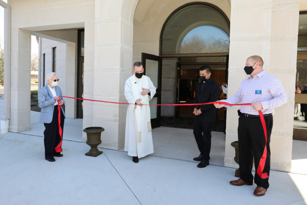 Ribbon cutting ceremony at Saint Helen's Parish in Westfield, N.J.