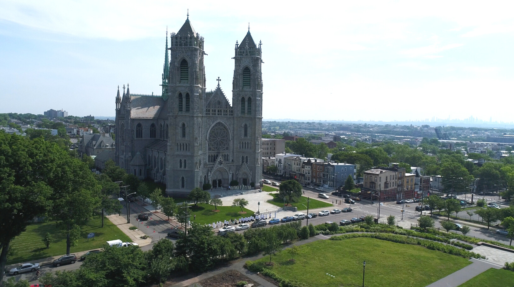 Drone Image: Cathedral Basilica of the Sacred Heart