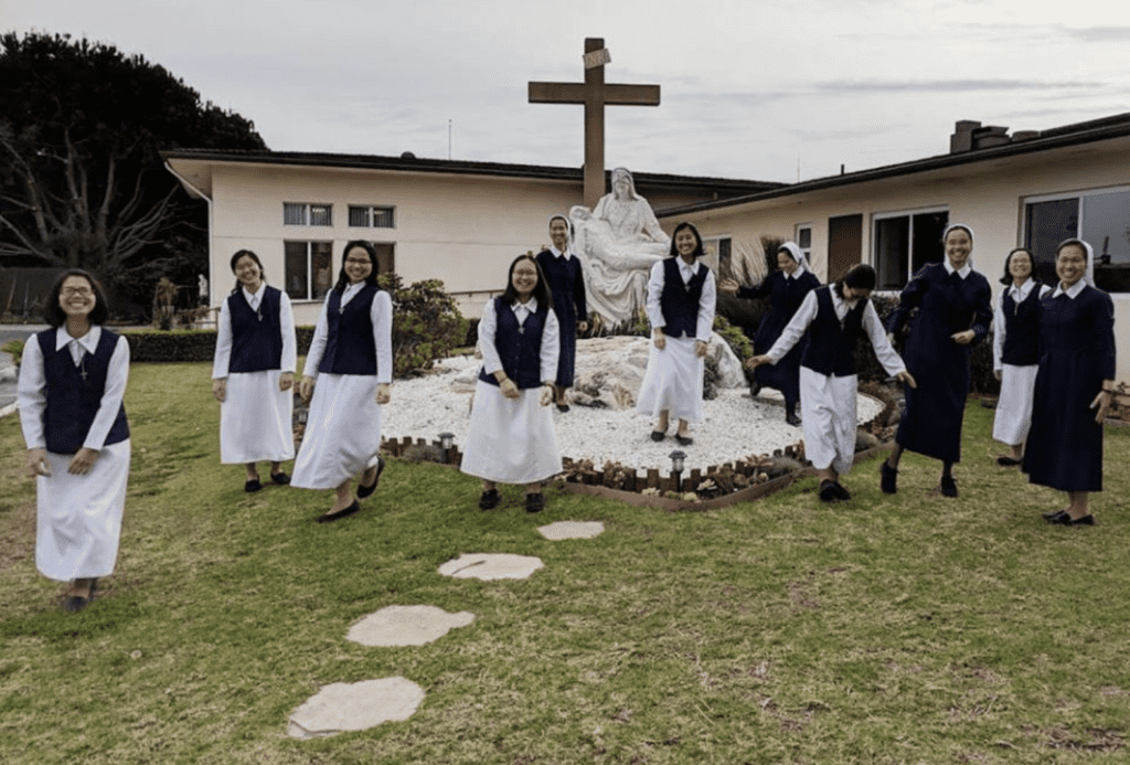 Postulants and novices of the Lovers of the Holy Cross of Los Angeles. A Trinity Washington University/CARA study says that there are more than 4,000 "international sisters" who are currently in the U.S. for formation, studies or ministry. Asia is the largest sending continent at 33%. (Peter Tran)