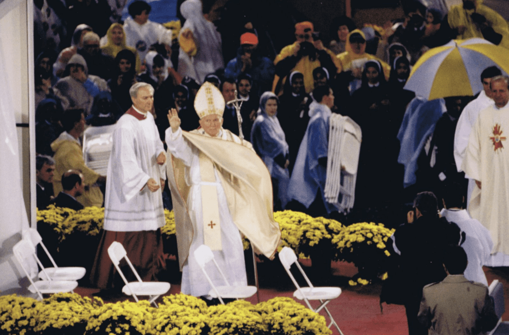 Papal visit of Pope John Paul II to New Jersey and to Newark’s Cathedral Basilica of the Sacred Heart in October 1995.