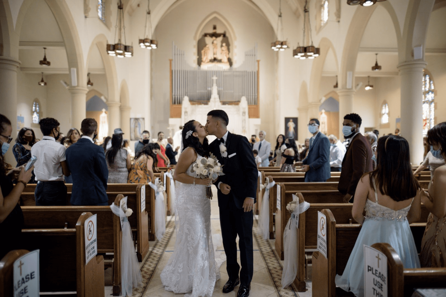 Rebecca and Agustin Vazquez were married in Lyndhurst at Sacred Heart in 2020. For the young couple, who were married during the pandemic, the road to their wedding took many last-minute twists and turns, but they were determined to make it happen. (File photo courtesy of the Vazquez's)