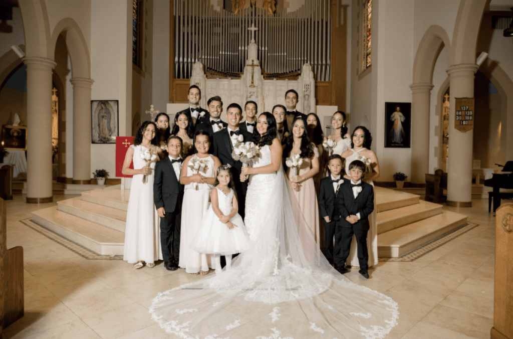 Rebecca and Agustin Vazquez Catholic wedding