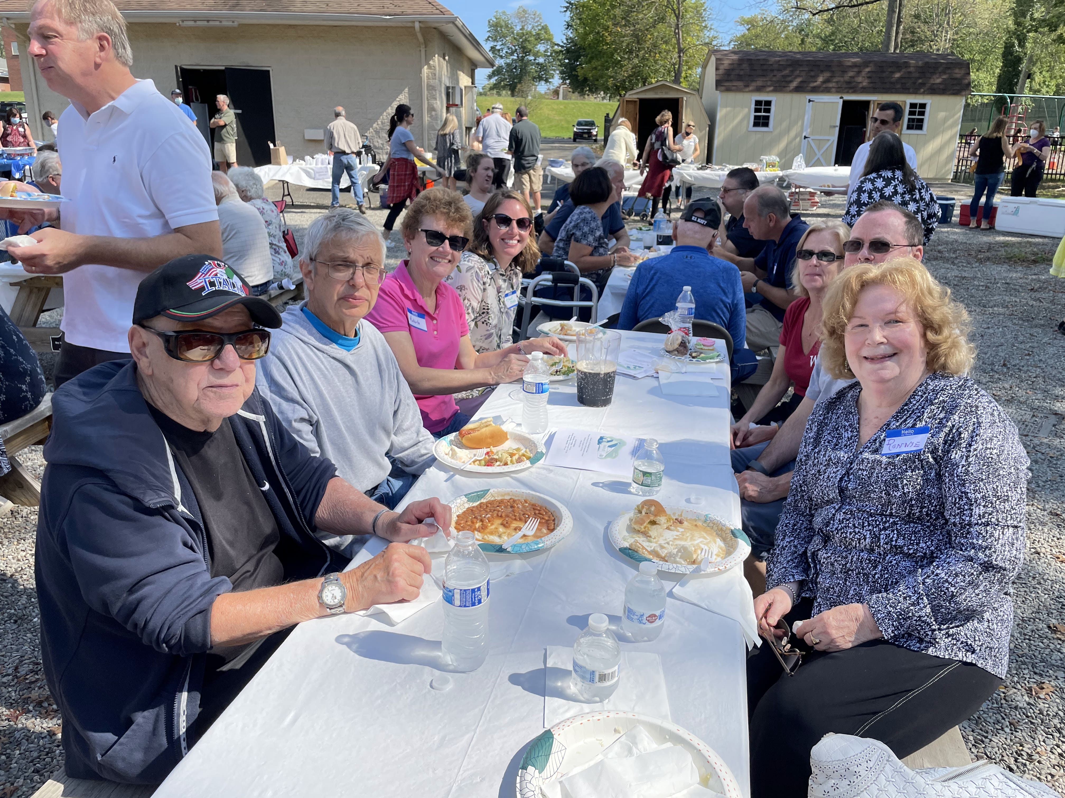 Church of the Little Flower in Berkeley Heights held a Feast Day Mass and Picnic in a local park as part of the "welcome-back" phase of a new initiative launched by the Archdiocese of Newark called Vine and Branches. (Photo courtesy of Church of the Little Flower)