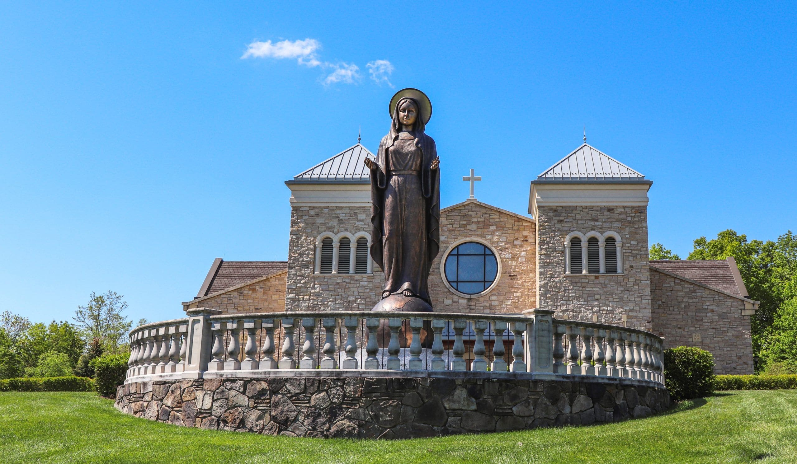 A statue of Mary at Maryrest Cemetery and Mausoleum in Mahwah. (Courtesy of Catholic Cemeteries of the Archdiocese of Newark)