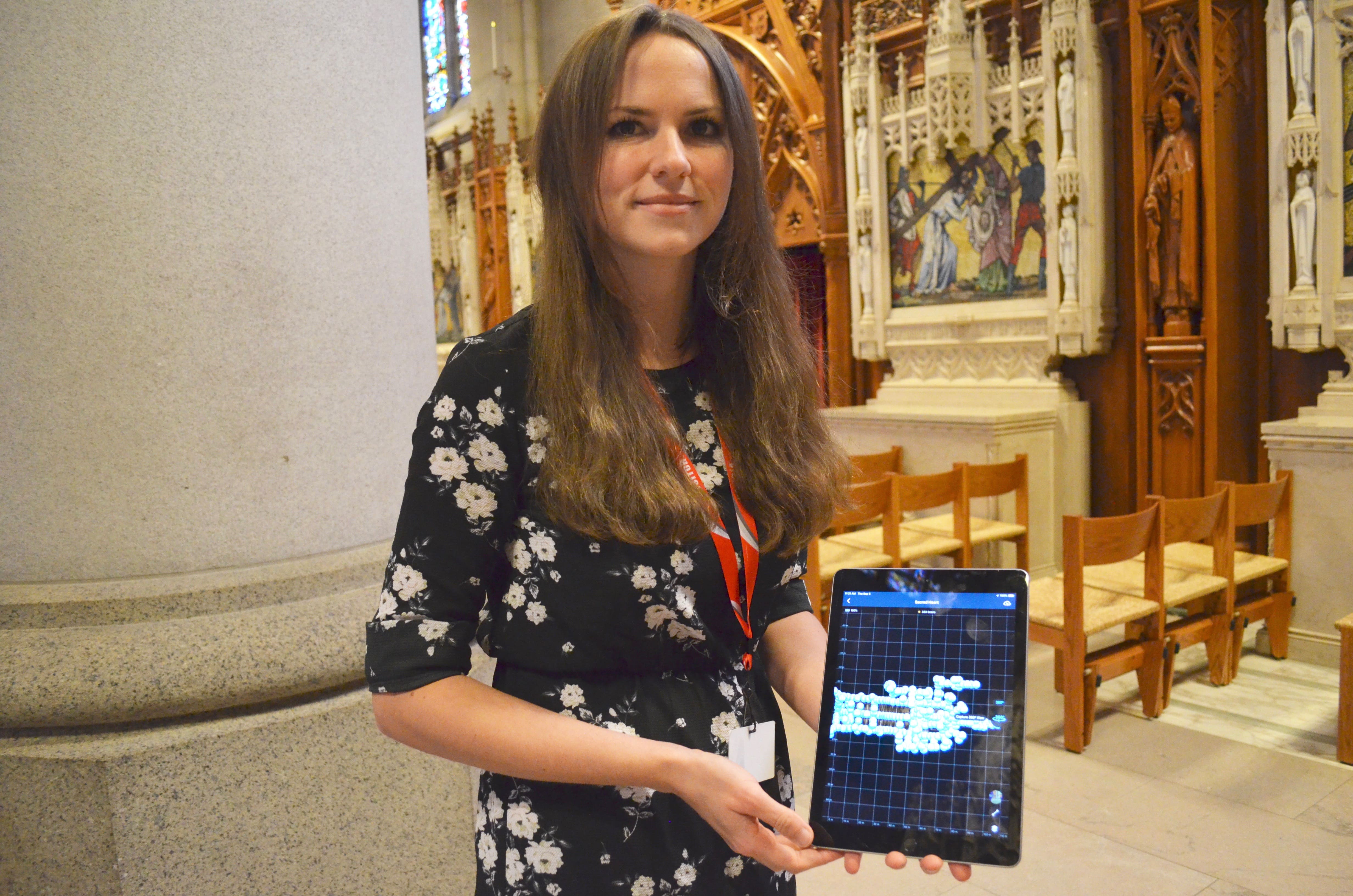 The Newark Archdiocese recently commissioned Amy Giuliano to create a virtual reality tour for the Cathedral Basilica of the Sacred Heart in Newark. (Photo by Kelly Marsicano/Archdiocese of Newark)