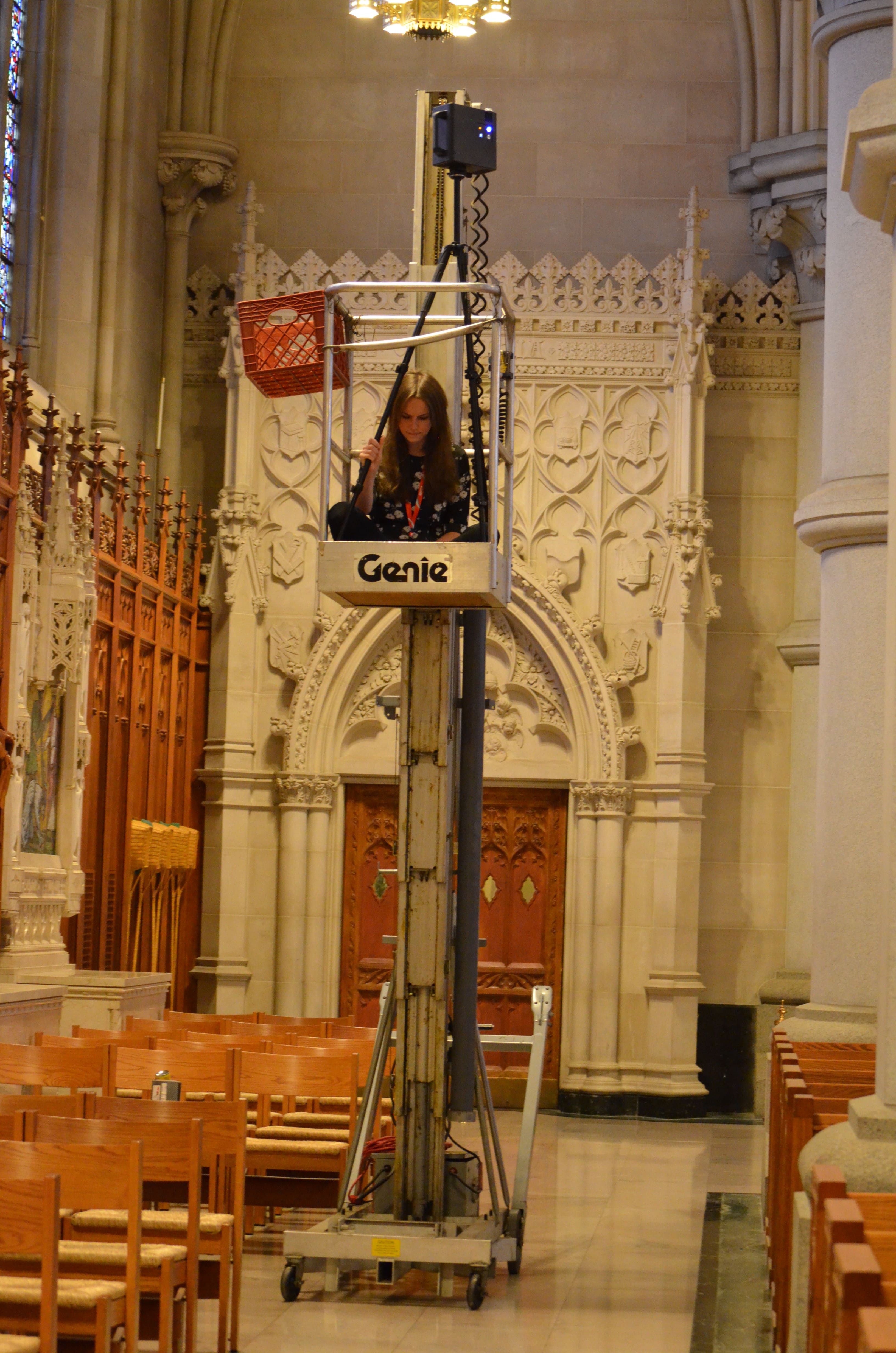 The Newark Archdiocese recently commissioned Amy Giuliano to create a virtual reality tour for the Cathedral Basilica of the Sacred Heart in Newark. (Photo by Kelly Marsicano/Archdiocese of Newark)