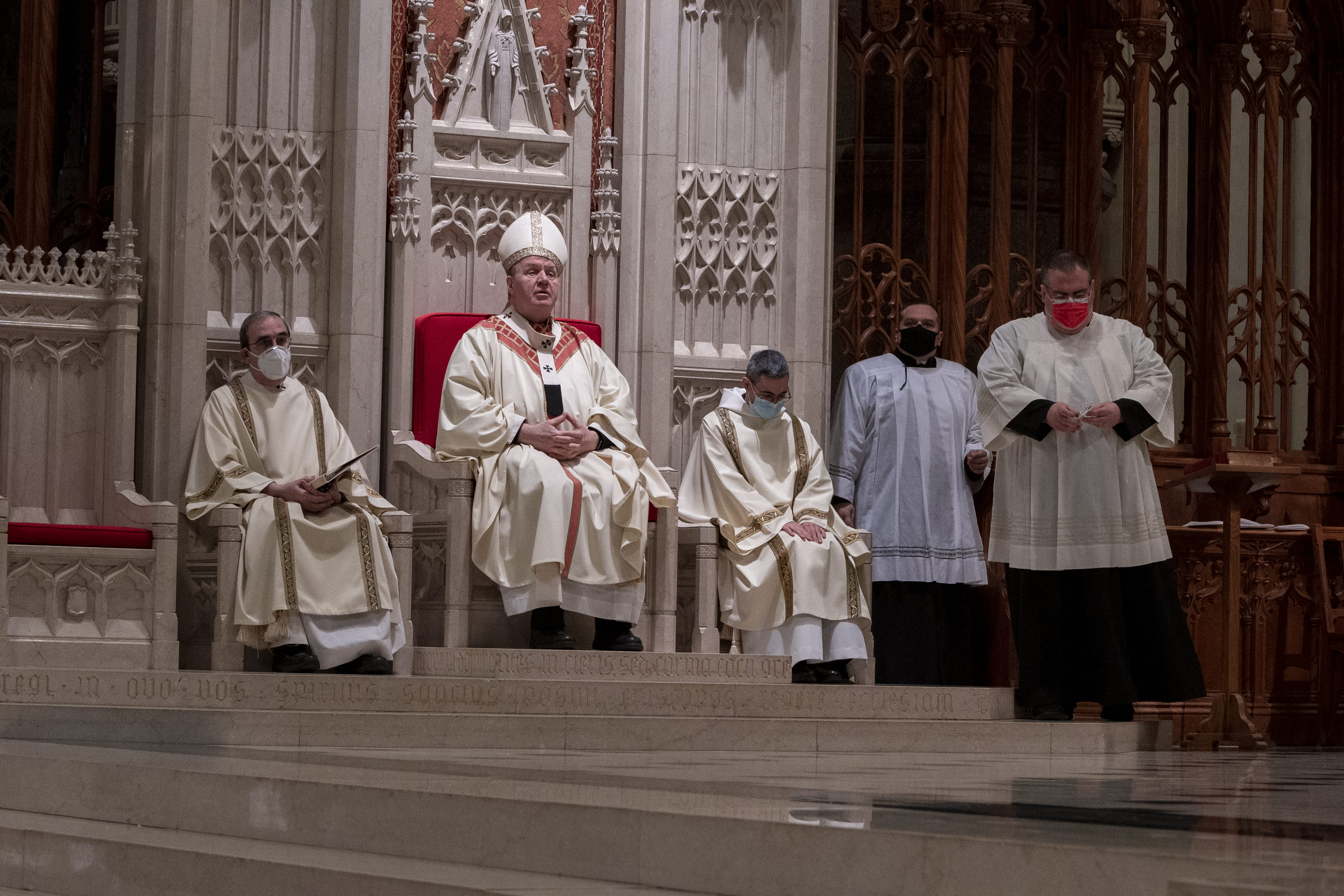 Religious women and men of the Archdiocese of Newark participate in the annual Consecrated Life Mass held on Feb. 5, 2022, at Newark's Cathedral Basilica of the Sacred Heart. In its 25th year, the Mass honors women and men committed to consecrated or religious life. (Photo: Archdiocese of Newark/Julio Eduardo Herrera)