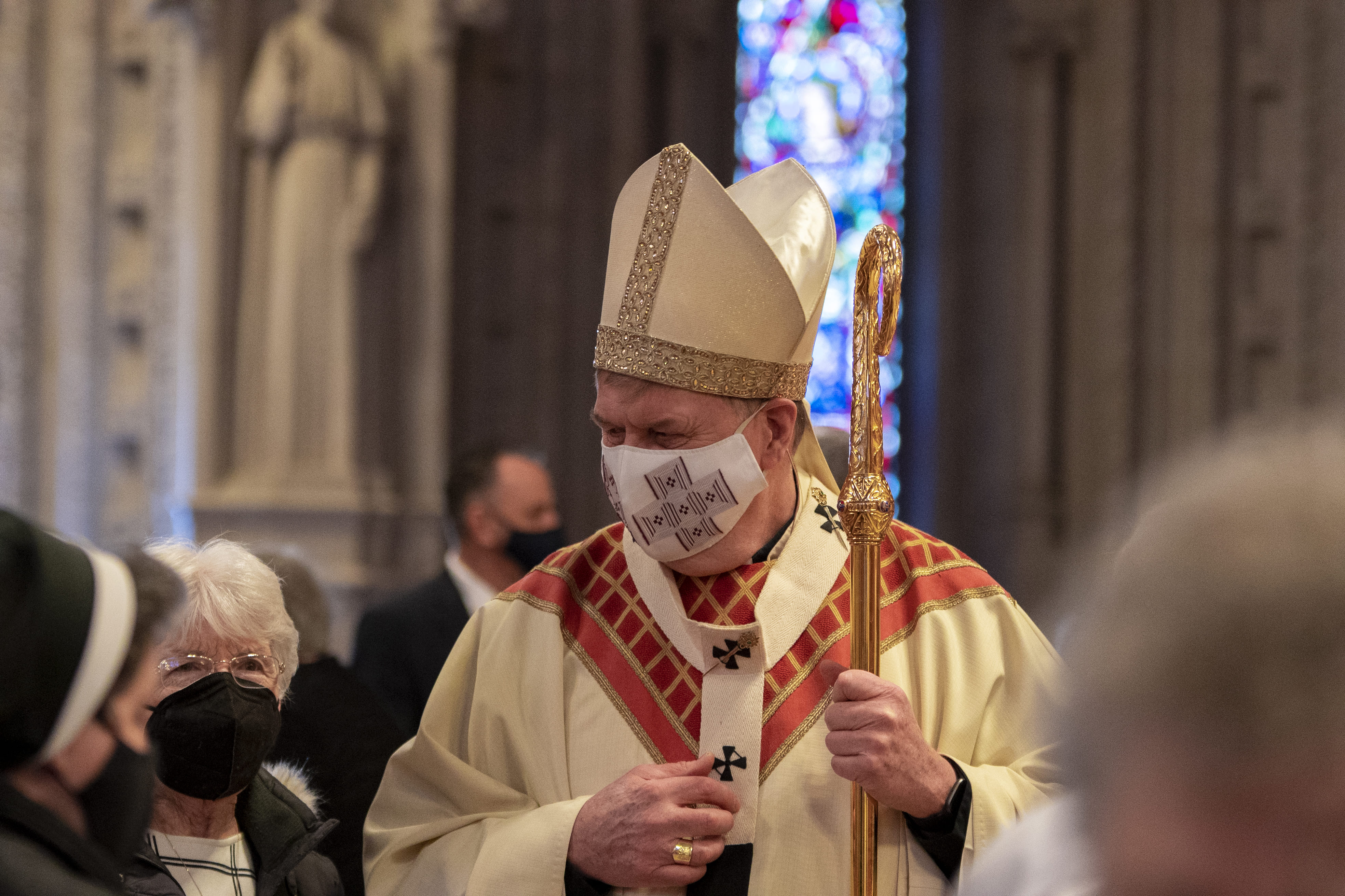 Religious women and men of the Archdiocese of Newark participate in the annual Consecrated Life Mass held on Feb. 5, 2022, at Newark's Cathedral Basilica of the Sacred Heart. In its 25th year, the Mass honors women and men committed to consecrated or religious life. (Photo: Archdiocese of Newark/Julio Eduardo Herrera)