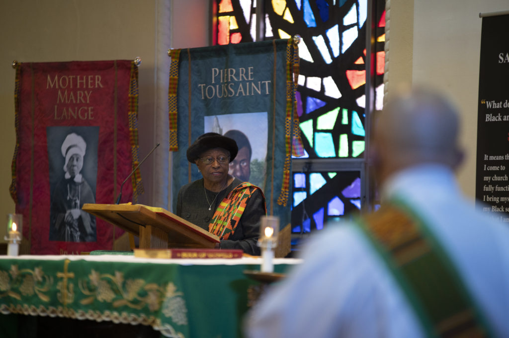 Black History Month Mass at St. Anastasia Church in Teaneck on Feb. 6, 2022. (Photo by Julio Eduardo Herrera/Archdiocese of Newark)
