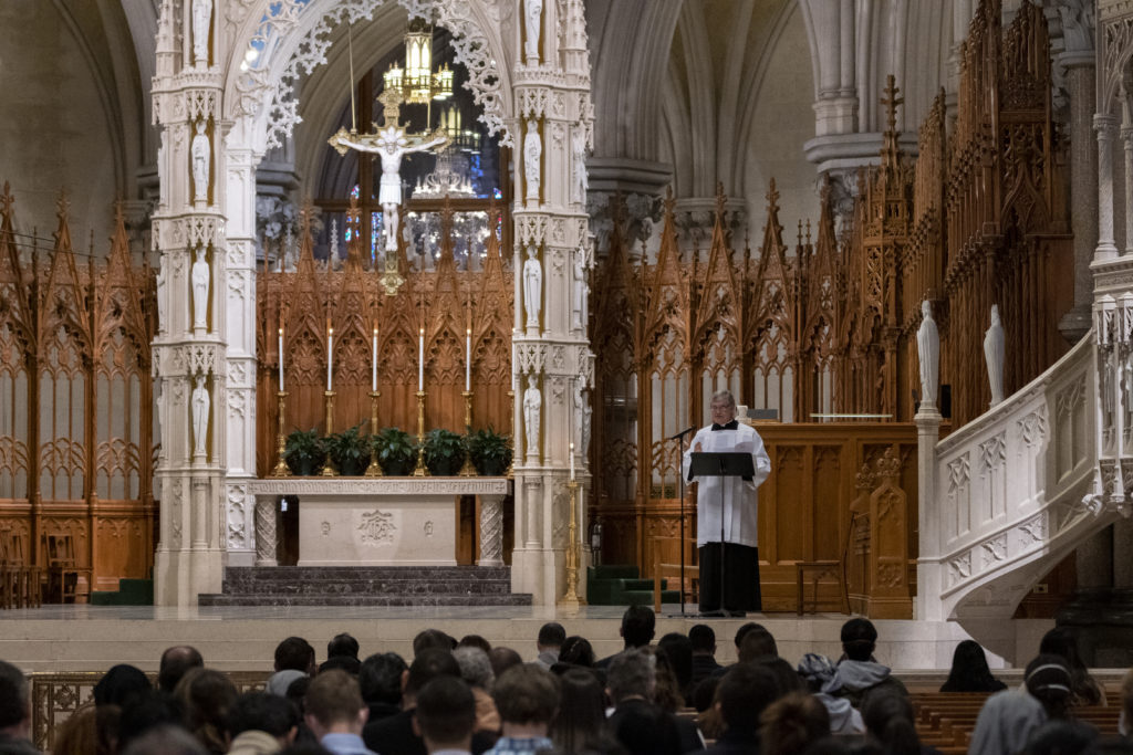 Rite of Election ceremony at the Cathedral Basilica of the Sacred Heart in Newark on March 5, 2022. (Photo by Julio Eduardo Herrera/Archdiocese of Newark)