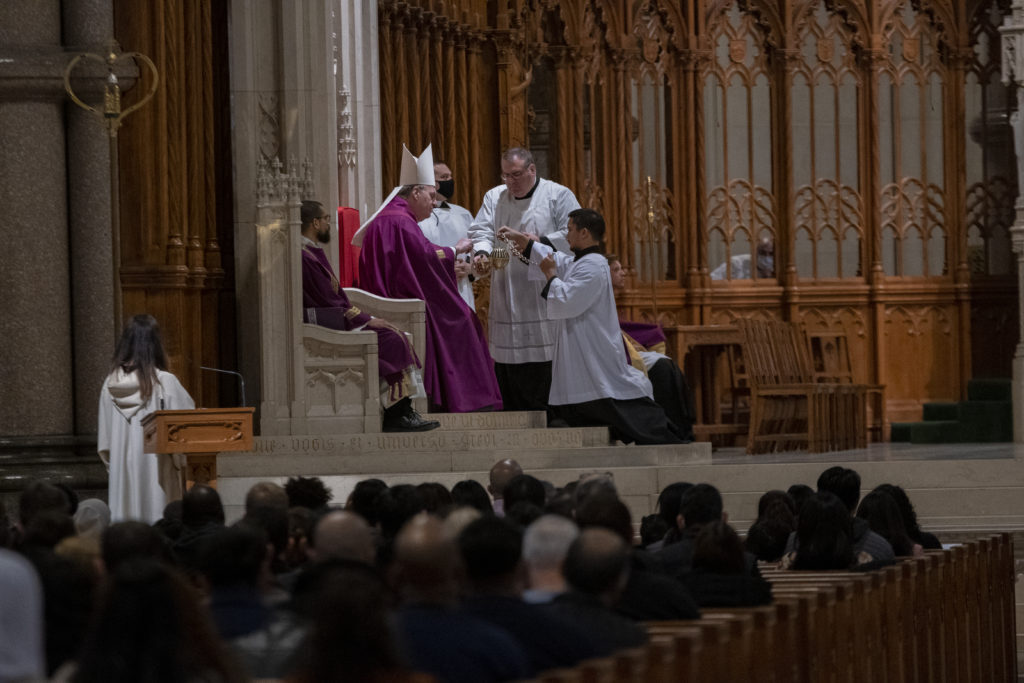Rite of Election ceremony at the Cathedral Basilica of the Sacred Heart in Newark on March 5, 2022. (Photo by Julio Eduardo Herrera/Archdiocese of Newark)
