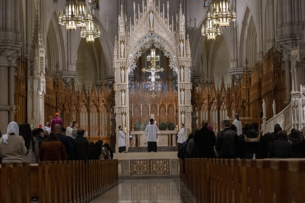 Rite of Election ceremony at the Cathedral Basilica of the Sacred Heart in Newark on March 5, 2022. (Photo by Julio Eduardo Herrera/Archdiocese of Newark)