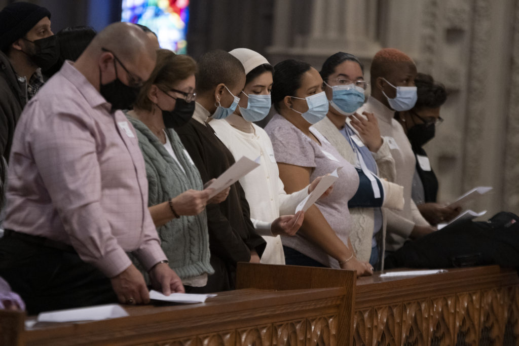 Rite of Election ceremony at the Cathedral Basilica of the Sacred Heart in Newark on March 5, 2022. (Photo by Julio Eduardo Herrera/Archdiocese of Newark)