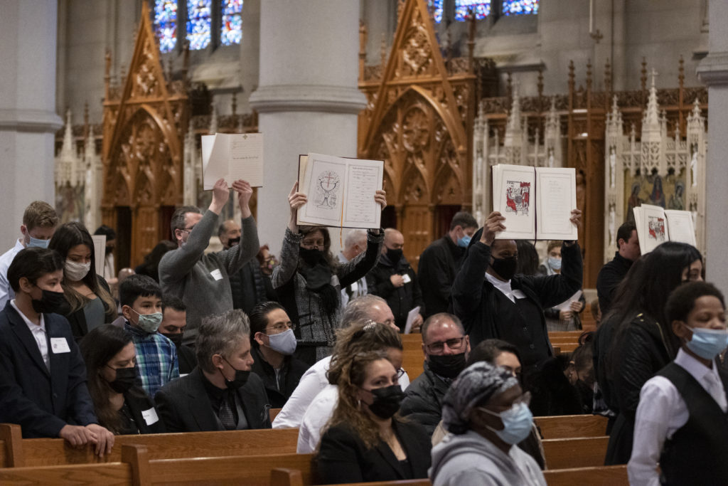 Rite of Election ceremony at the Cathedral Basilica of the Sacred Heart in Newark on March 5, 2022. (Photo by Julio Eduardo Herrera/Archdiocese of Newark)
