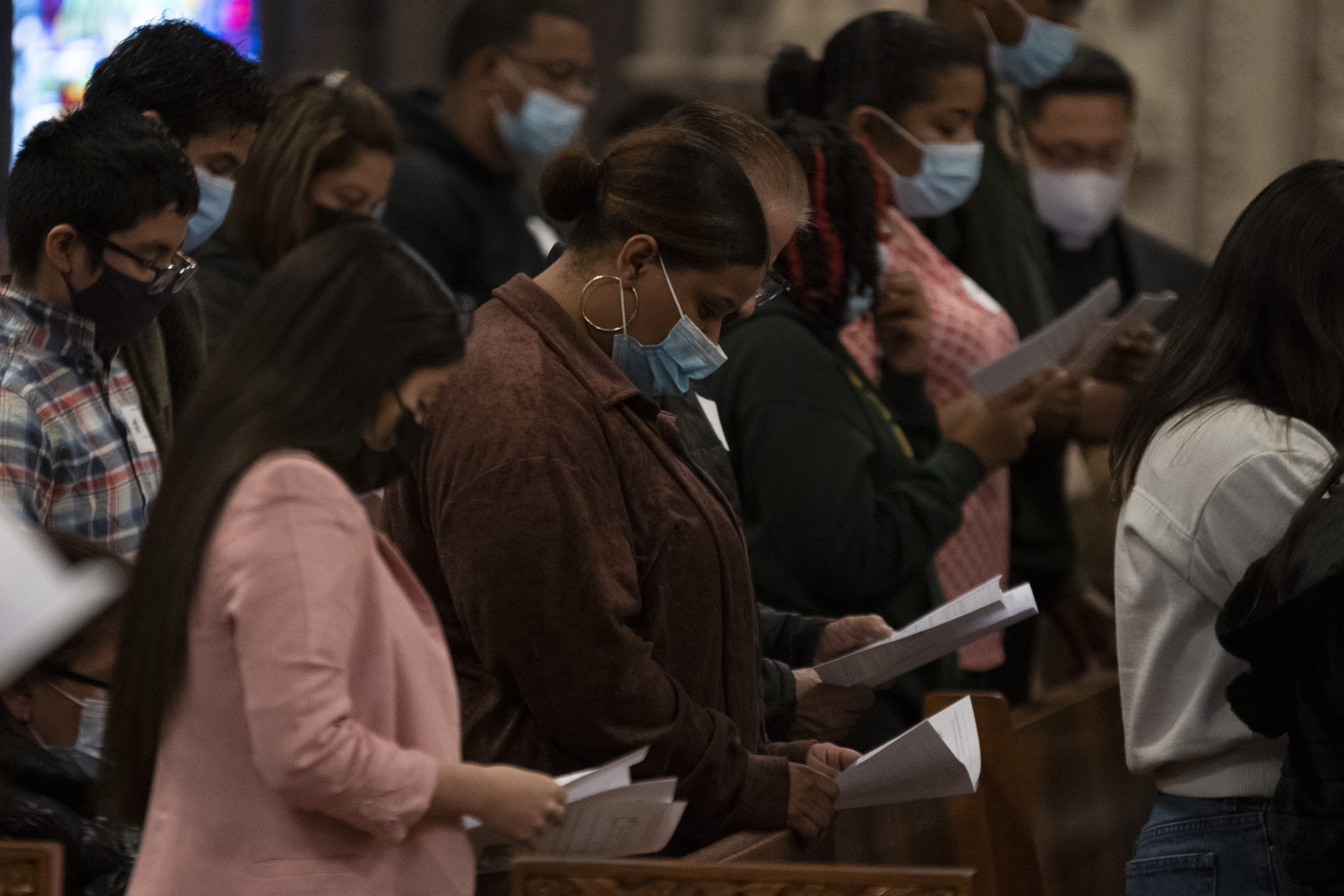 Rite of Election ceremony at the Cathedral Basilica of the Sacred Heart in Newark on March 5, 2022. (Photo by Julio Eduardo Herrera/Archdiocese of Newark)