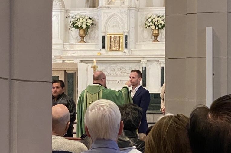 Featured image: Paolo Bowyer pictured at St. Teresa of Avila Parish in Summit where he is a candidate in the Rite of Christian Initiation of Adults (RCIA) program. He will be confirmed this Easter season. (Photo courtesy of Paolo Bowyer)
