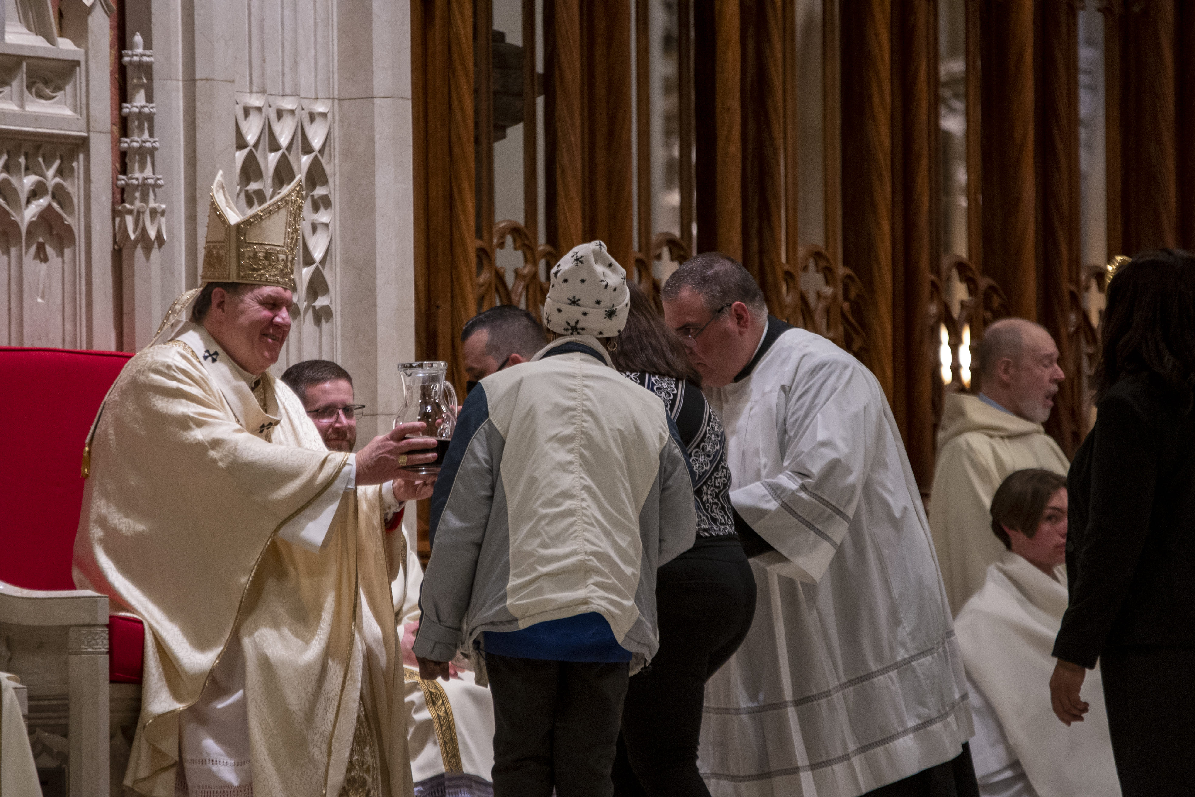 Cardinal Joseph W. Tobin, C.Ss.R., celebrated the Chrism Mass at the Cathedral Basilica of the Sacred Heart in Newark on April 11 with auxiliary bishops, priests, deacons, consecrated religious and lay faithful of the Archdiocese of Newark. (By Julio Eduardo for the Archdiocese of Newark).
