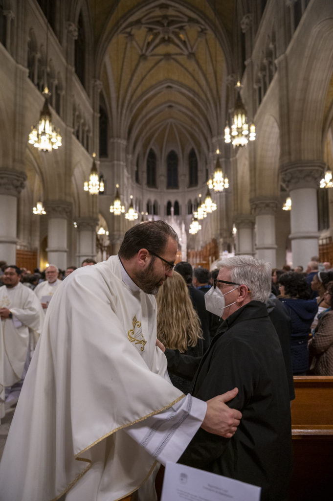 Cardinal Joseph W. Tobin, C.Ss.R., celebrated the Chrism Mass at the Cathedral Basilica of the Sacred Heart in Newark on April 11 with auxiliary bishops, priests, deacons, consecrated religious and lay faithful of the Archdiocese of Newark. (By Julio Eduardo for the Archdiocese of Newark).