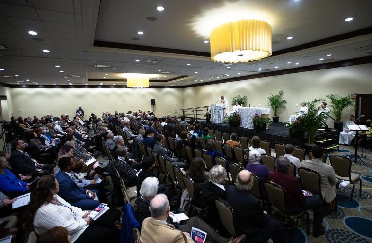Priest, sister answer ‘call to heal in a world broken by conflict’ at Catholic Social Ministry Gathering