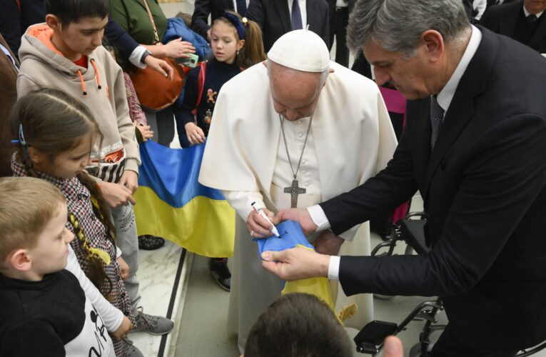 Pope marks anniversary of Russia’s ‘absurd, cruel’ war on Ukraine