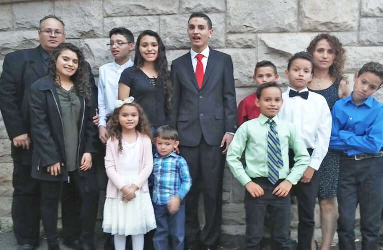 Family sends nine children to Catholic school