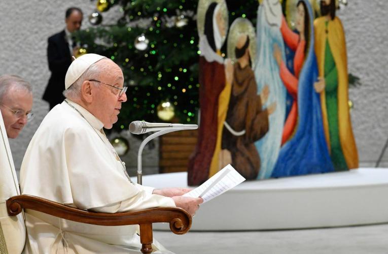 Pope marks 800th anniversary of Nativity scene, asks prayers for Holy Land
