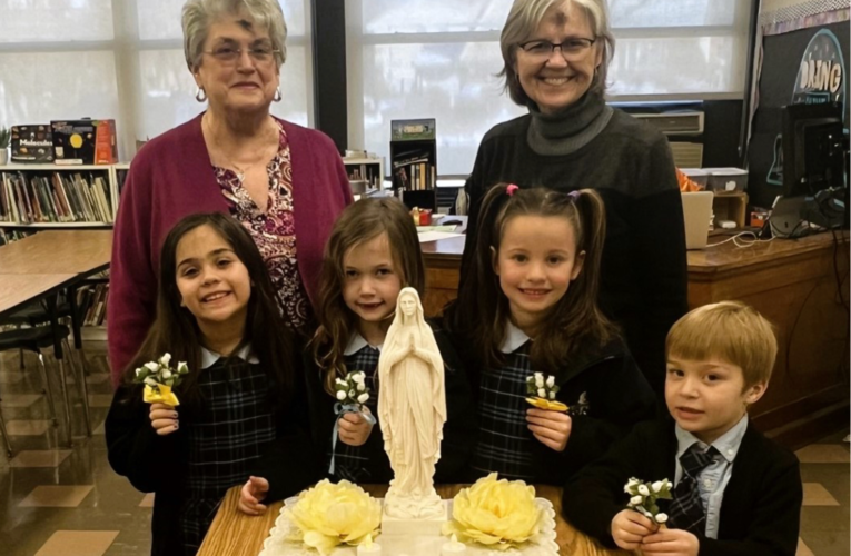 Elementary students stay after school to say the rosary, spend time with Mary each week