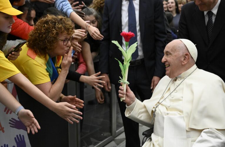 A better world can’t be built ‘lying on the couch,’ pope tells children