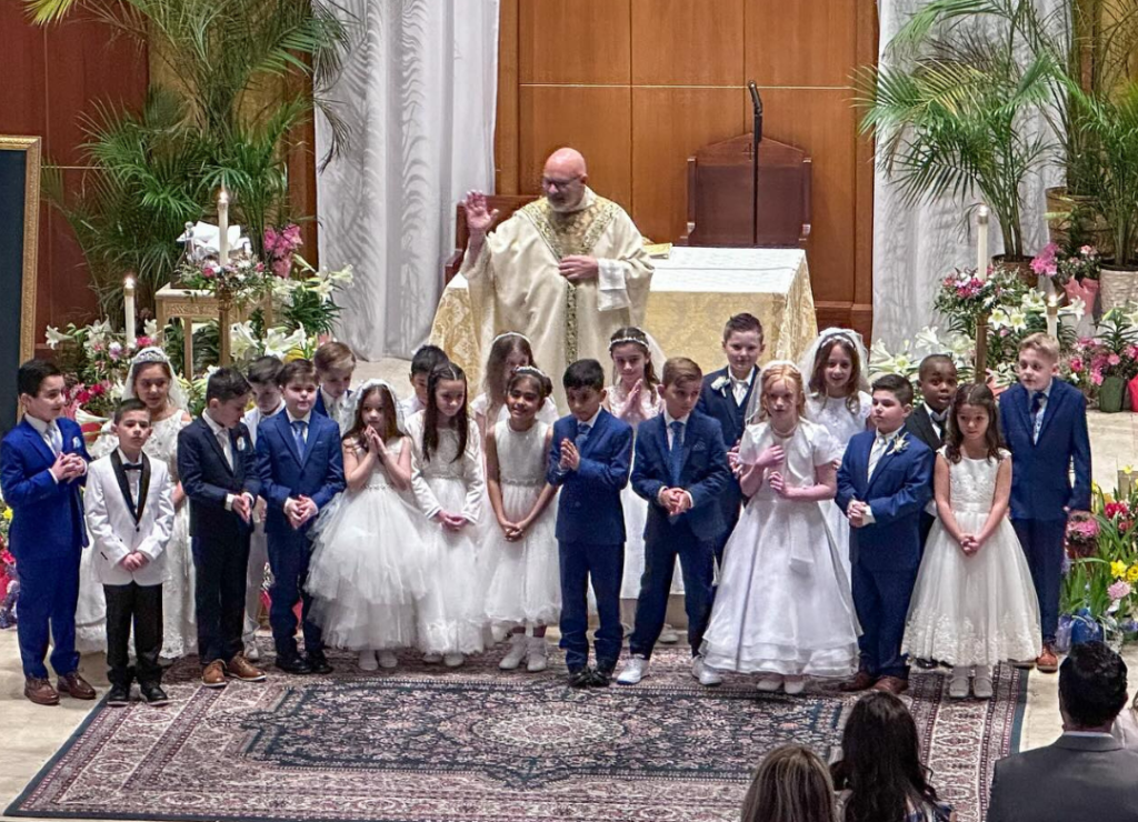 Students throughout Bergen County received communion for the first time.