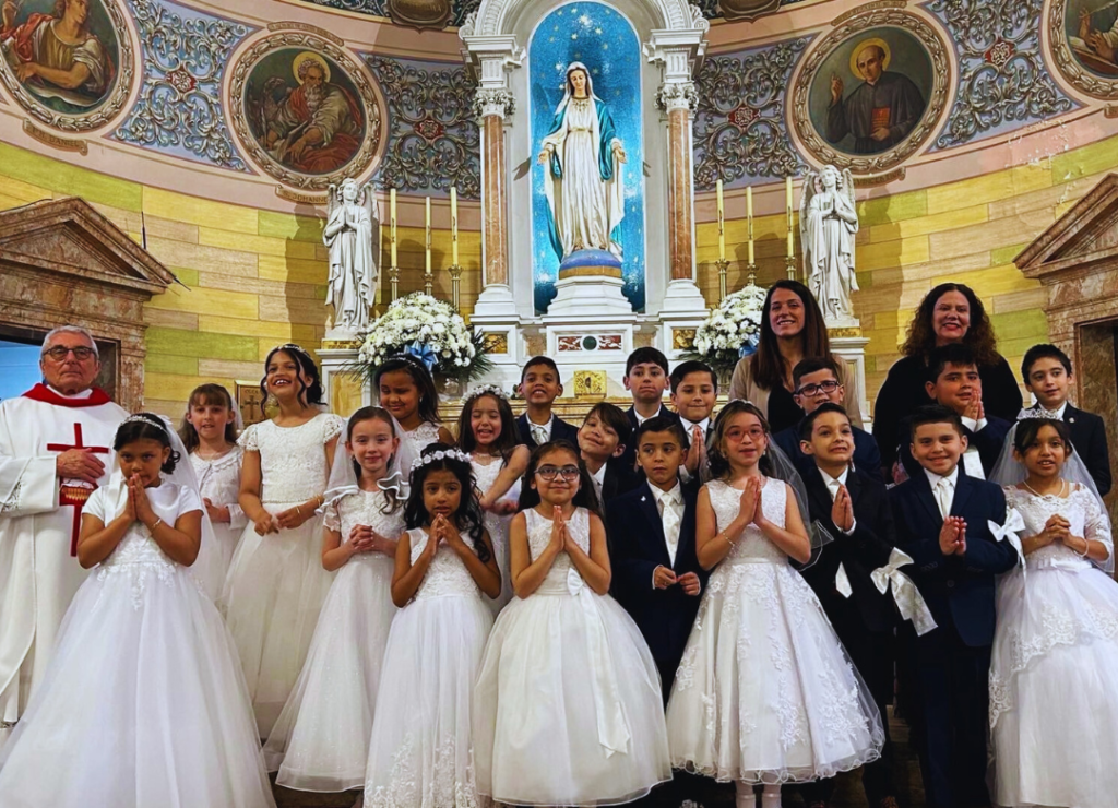 Students throughout Bergen County received communion for the first time.