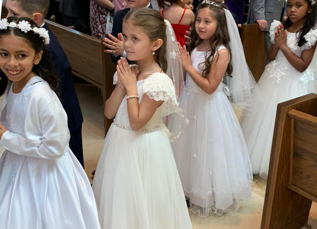 Young Catholics in Essex County celebrated their First Communion.