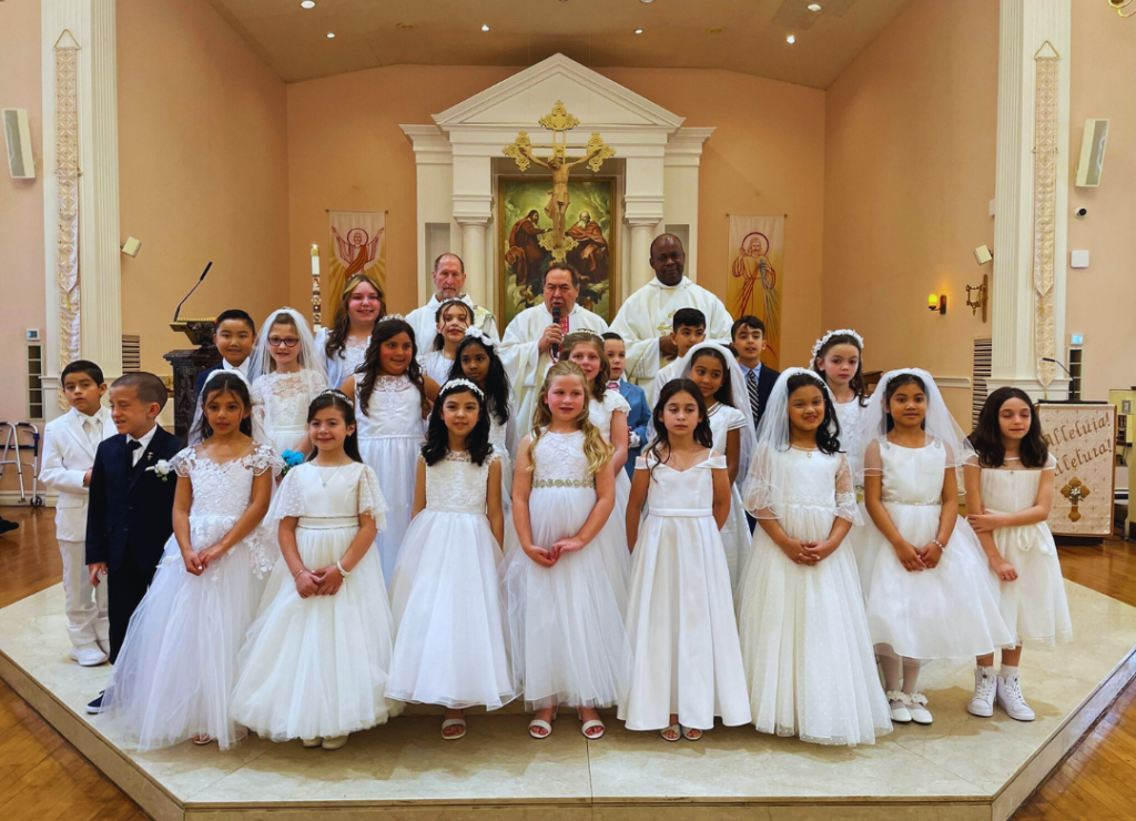 Students throughout Bergen County received communion for the first time.