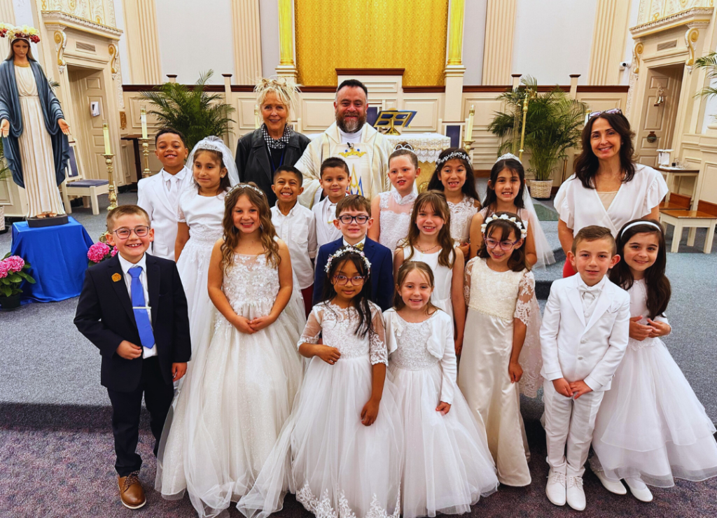Students throughout Bergen County received communion for the first time.