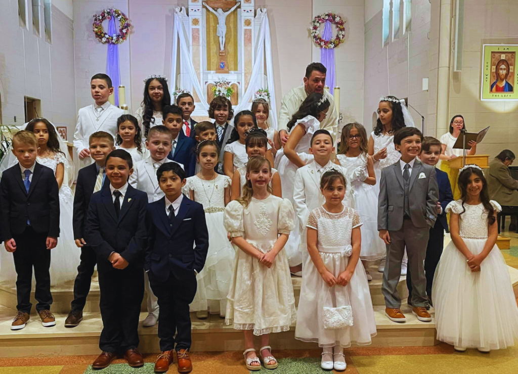 Young Catholics in Essex County celebrated their First Communion.