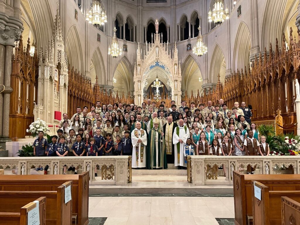 Over 160 Boy Scouts and Girl Scouts were honored by the Archdiocese of Newark on Scout Sunday for their dedication to service and faith.