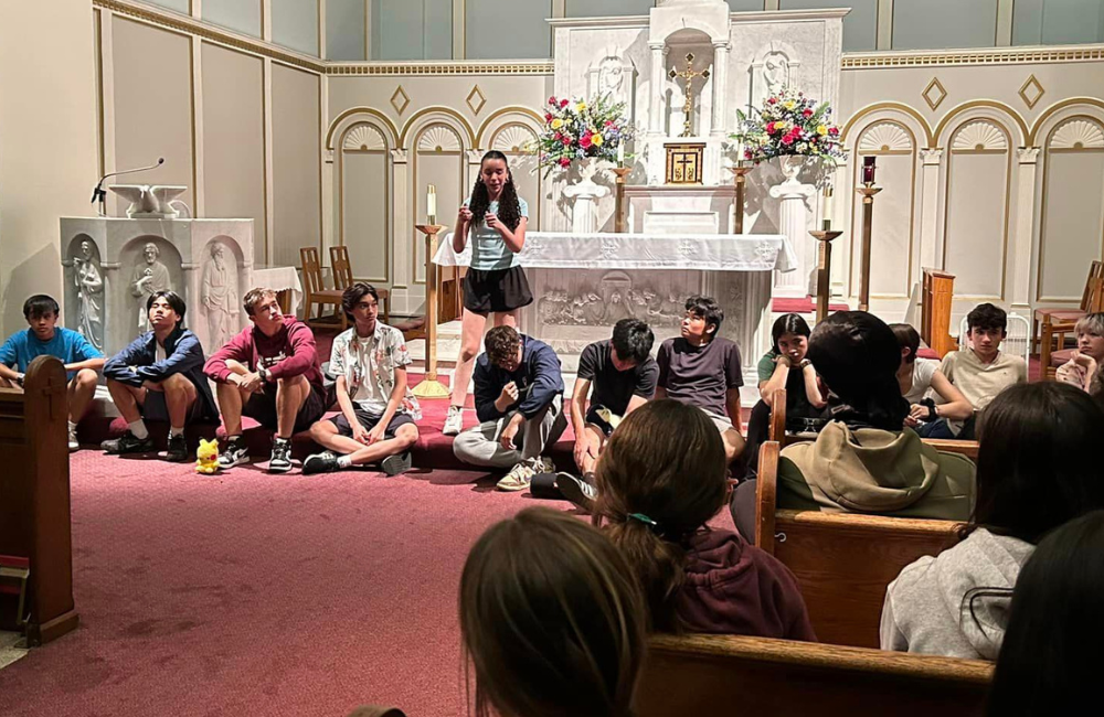 Our Lady of Mt Carmel service trip to Catholic Charities of Maine
