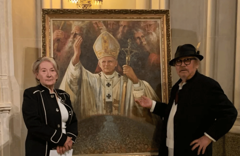 Cathedral Pope John Paul artist explores faith through paintings