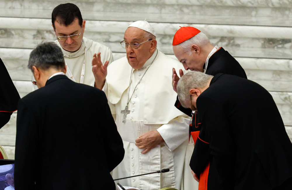 Pope Francis opened the second session of the Synod of Bishops defending his decision to give women and laymen votes at the assembly