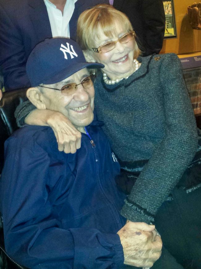Yogi and Carmen Berra at the Yogi Berra Museum & Learning Center, November 2013