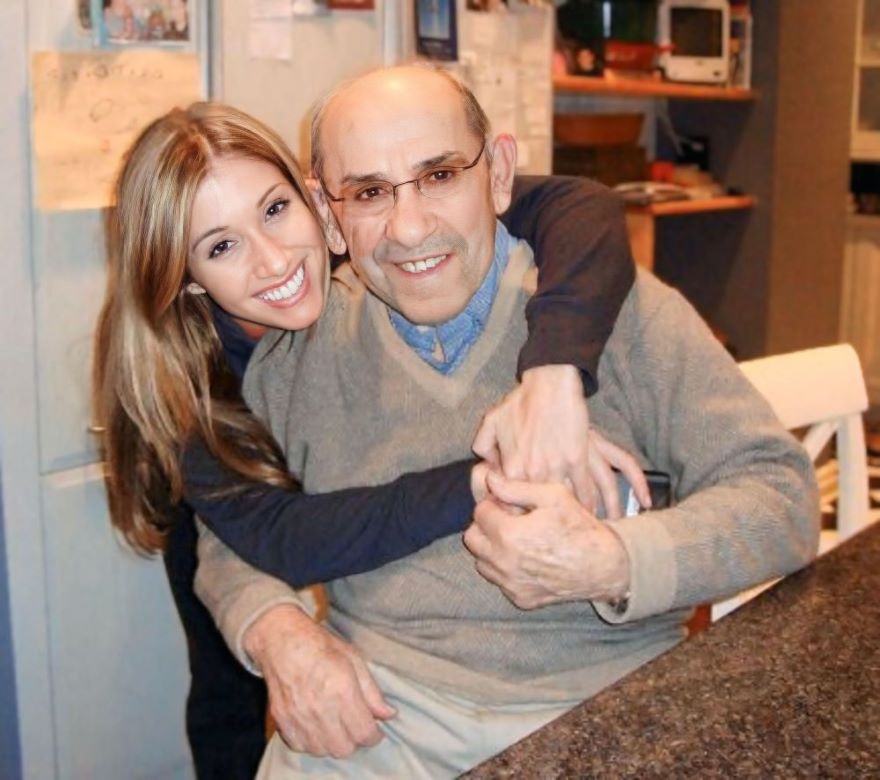 Yogi and Lindsay in the Berra's Montclair kitchen approximately late 2000s.