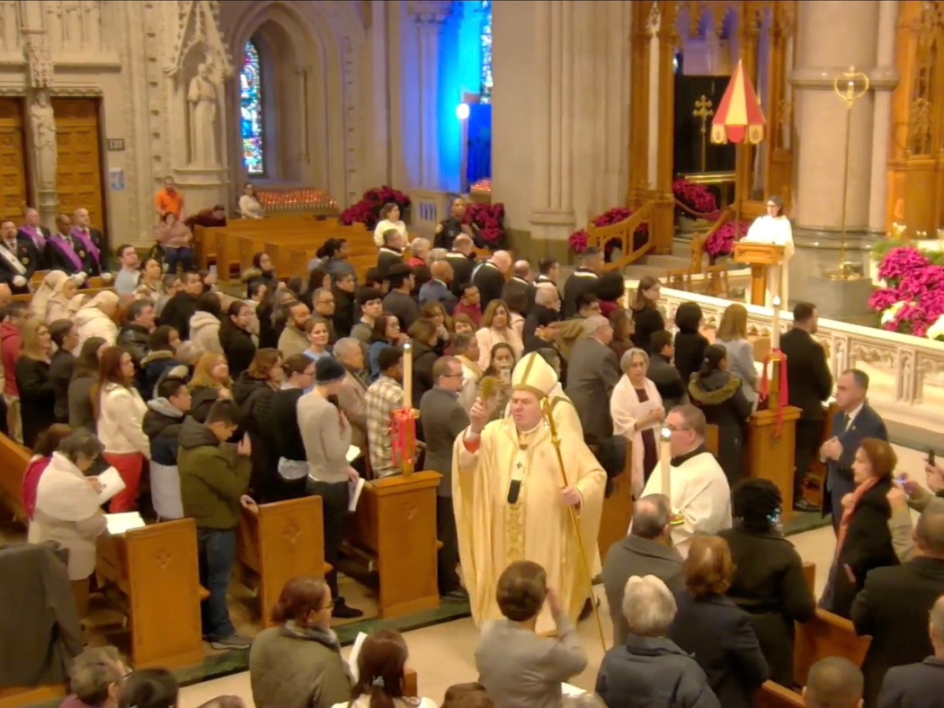 An image of the Jubilee opening mass at the Cathedral Basilica of the Sacred Heart - Newark.