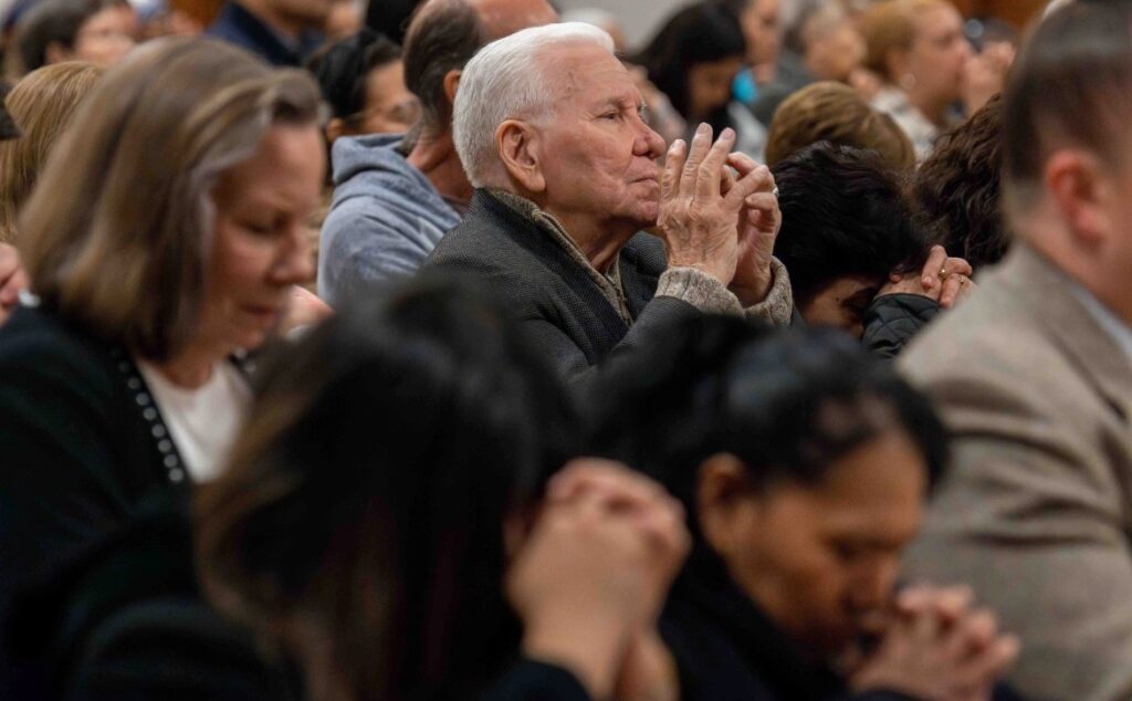 Cathedral parishioners at Holy Thursday Mass 2025