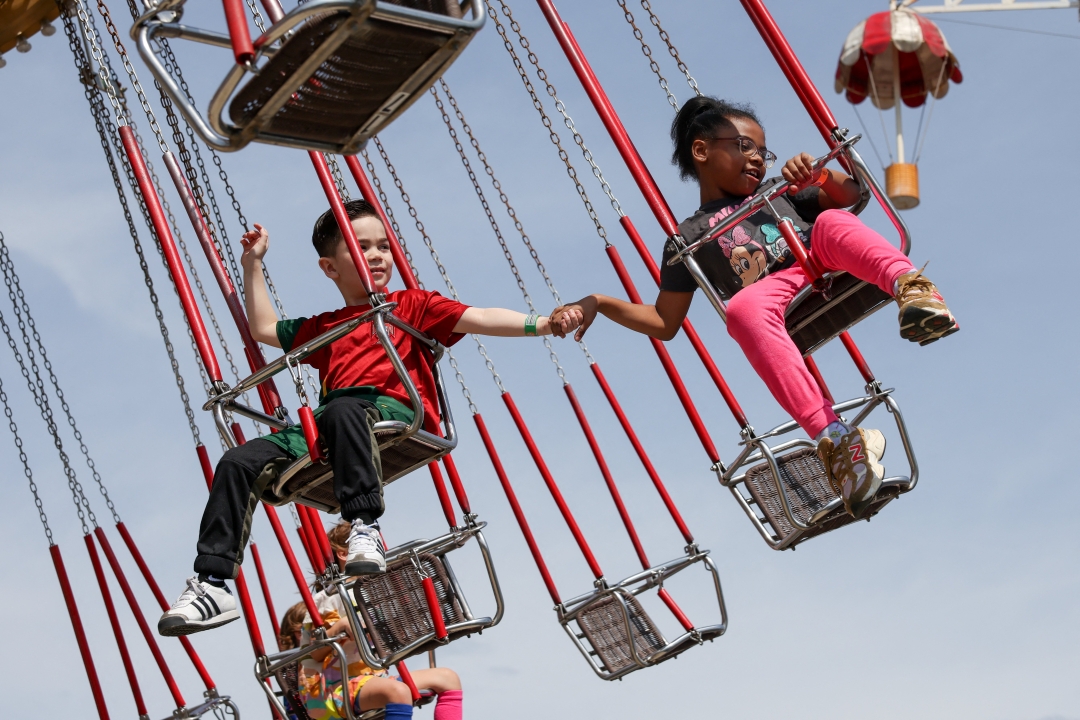 Children on ride at Coney Island
