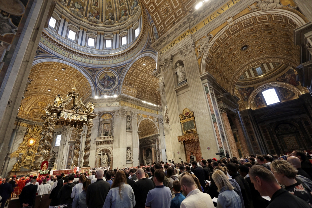 Conclave Cardinals Mass St Peters, May 7, 2025