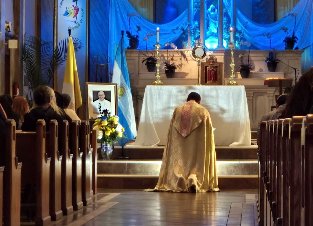 A Mass is celebrated at St. Joseph of the Palisade in West New York