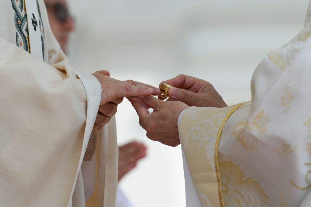 Pope Leo XIV receives ring