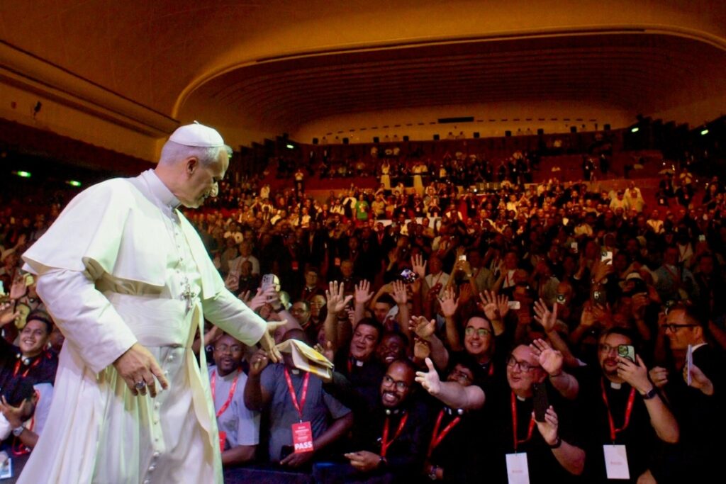 Jubilee of Priests - Pope Leo XIV takes the stage during a meeting with priests