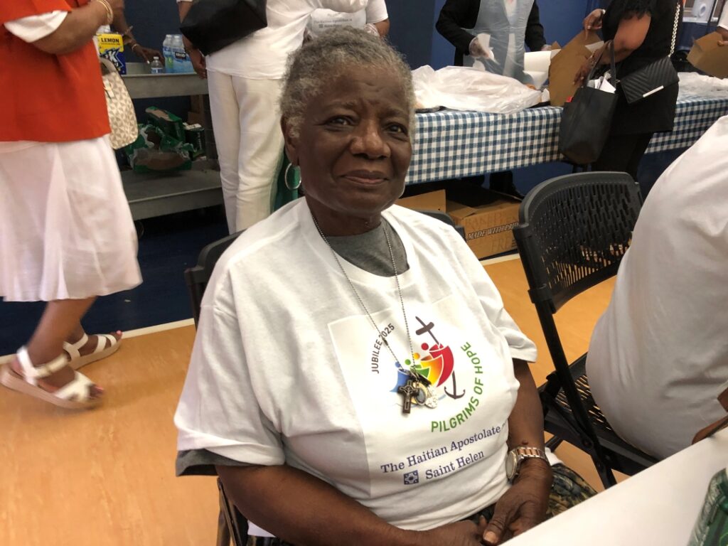Mary at Jubilee reception Haitian apostolate