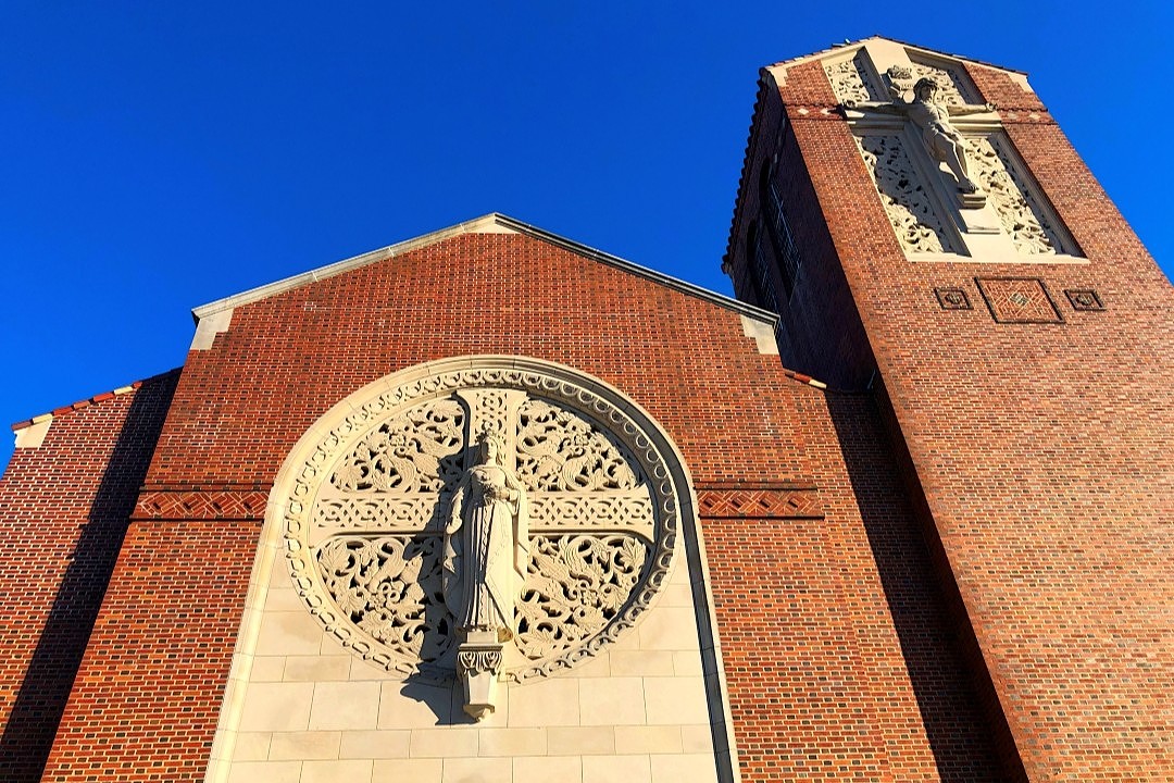 Facade of Saint Elizabeth of Hungary in Linden, NJ